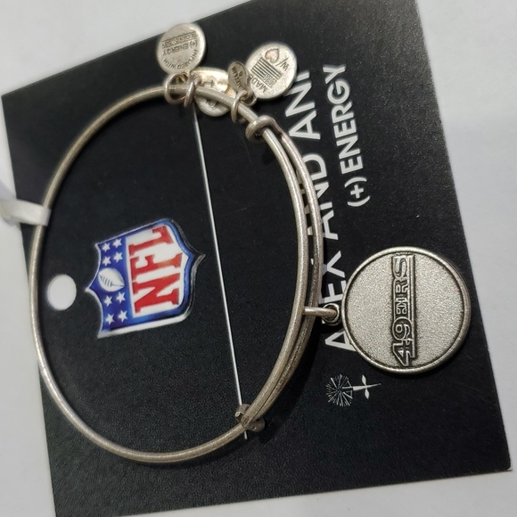 Alex and Ani NFL San Francisco 49era Silvertone Bracelet